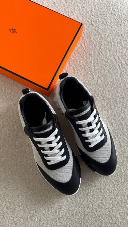 Hermes Bouncing Sneakers - Black & White