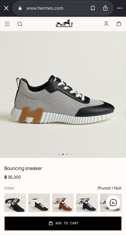 Hermes Bouncing Sneakers - Black & White