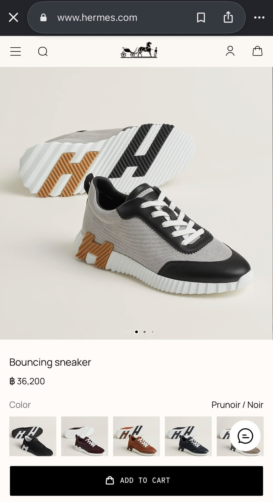 Hermes Bouncing Sneakers - Black & White