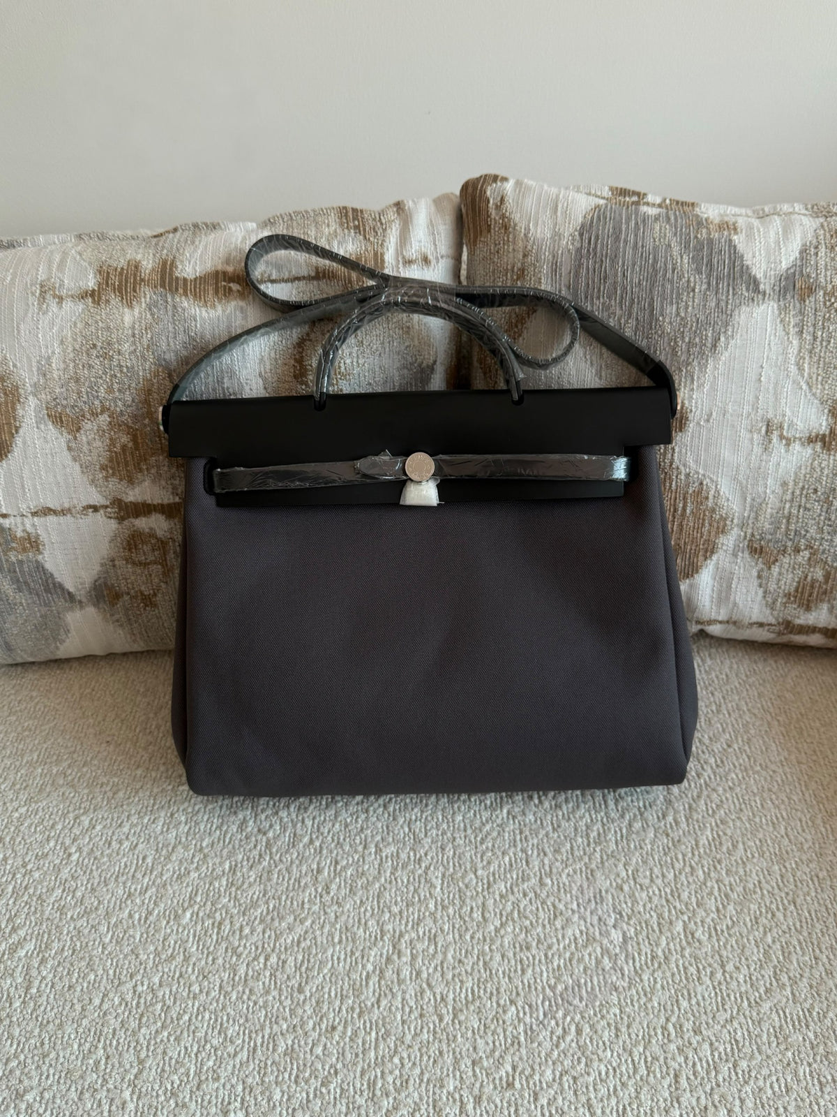 Hermès Herbag Handbag - Dark Grey