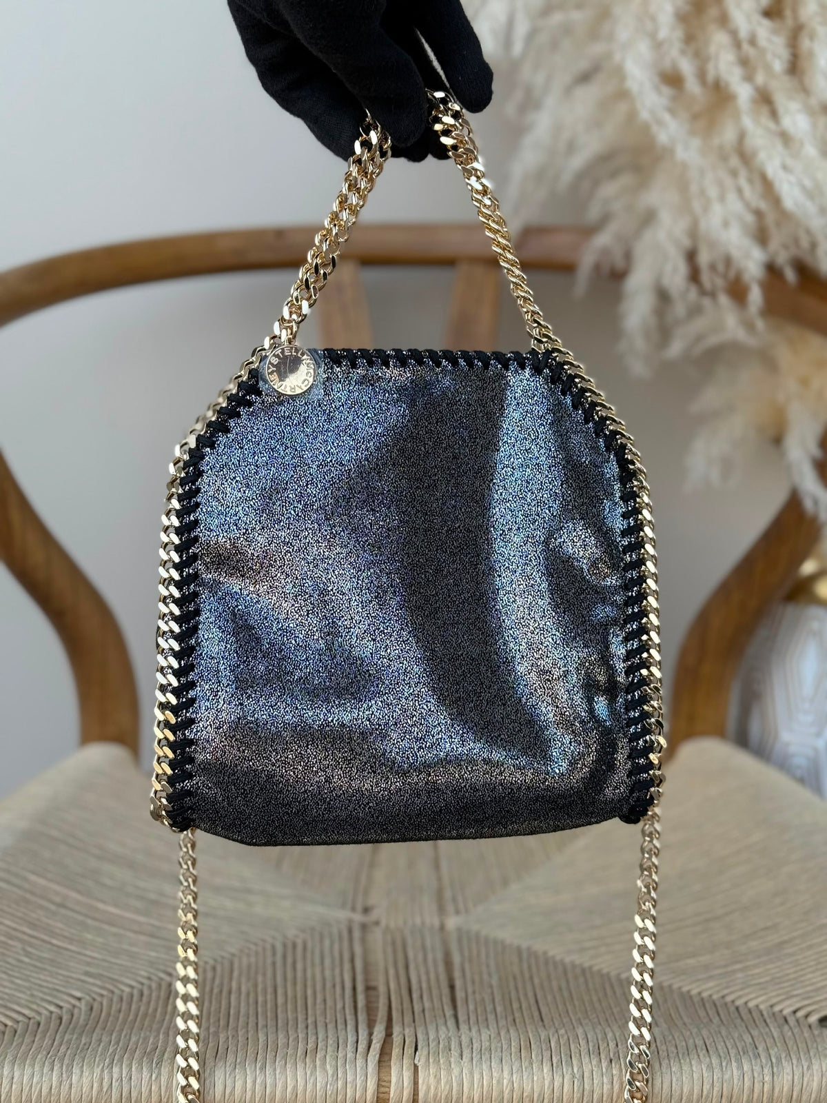 Stella McCartney Chain-Trim Tote Bag - Blue