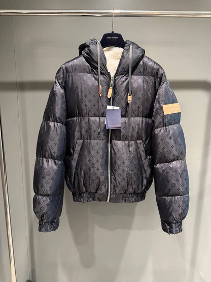 Louis Vuitton Hooded Jacket - Dark Grey Monogram
