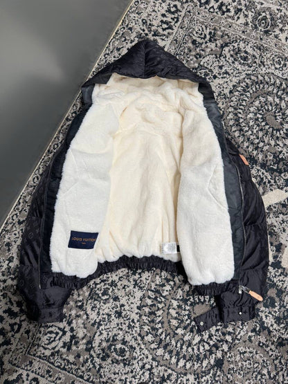 Louis Vuitton Hooded Jacket - Dark Grey Monogram