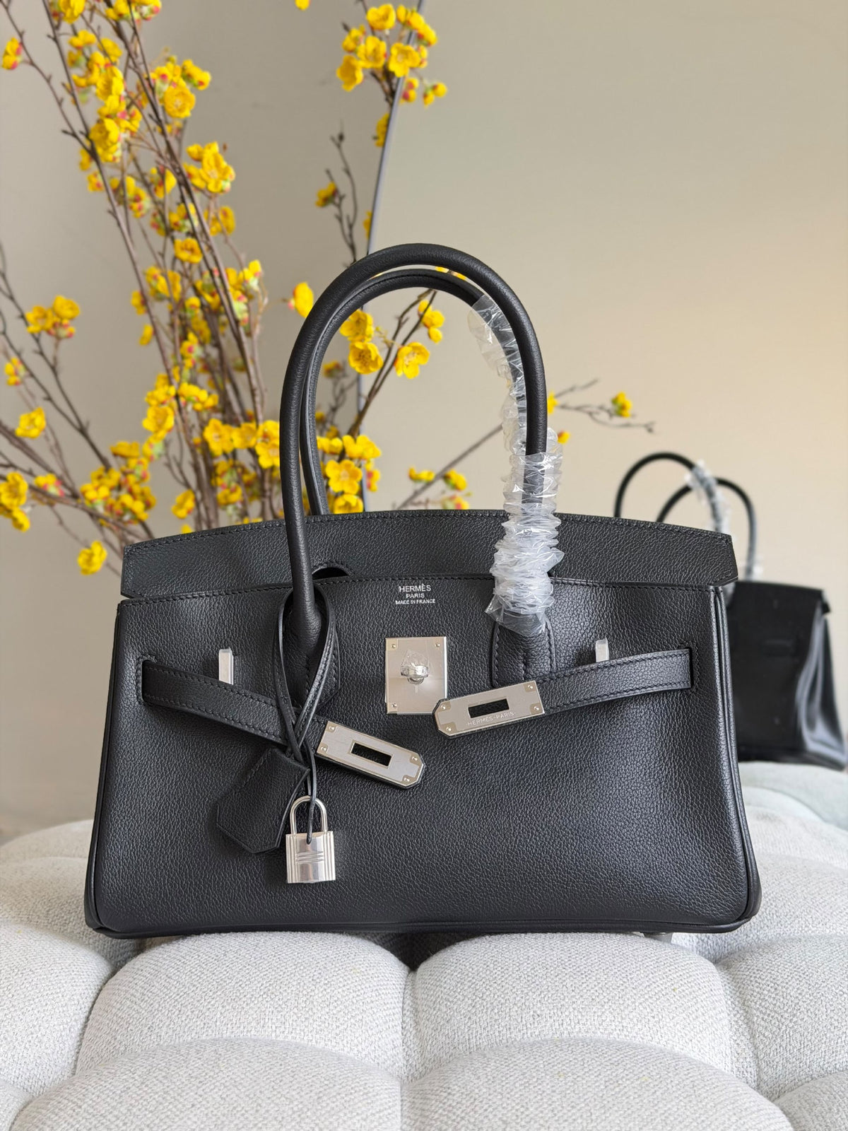 Hermès Structured Handbag - Black