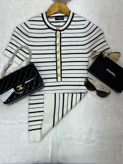 Chanel Knitted T-Shirt - White