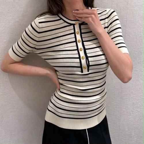 Chanel Knitted T-Shirt - White