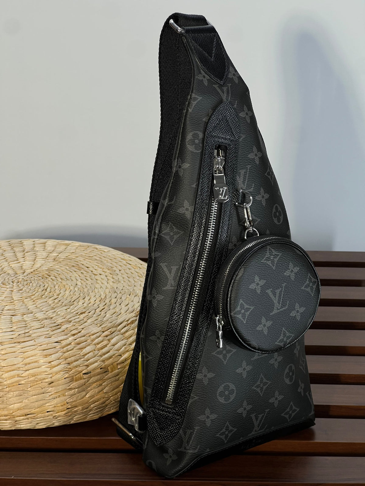 Louis Vuitton Crossbody Bag Circle Pouch - Dark Grey Monogram