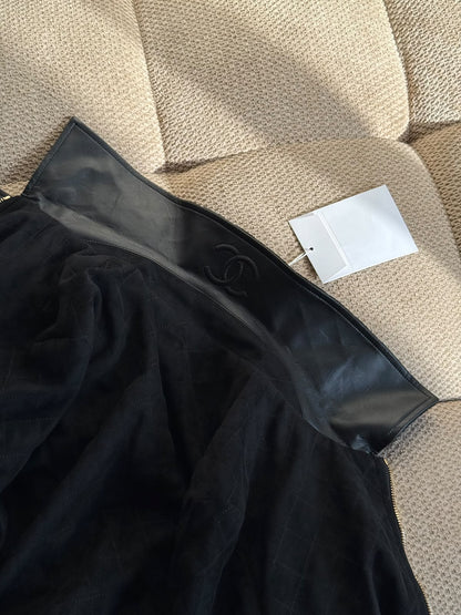 Chanel Quilted Bomber Jacket - Black