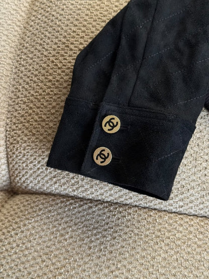 Chanel Quilted Bomber Jacket - Black