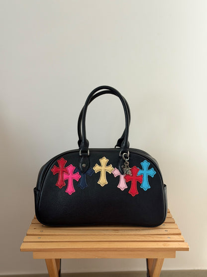 Chrome Hearts Spread Cross Handbag - Black