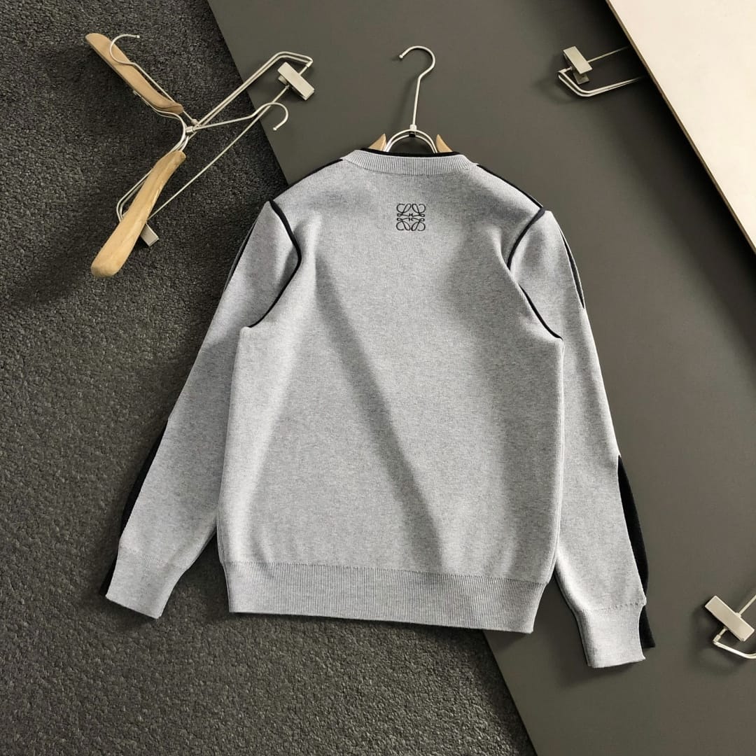 Loewe Panel-Trim Sweater - Grey