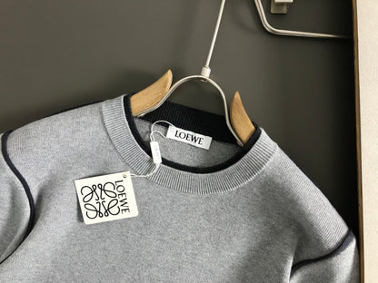 Loewe Panel-Trim Sweater - Grey