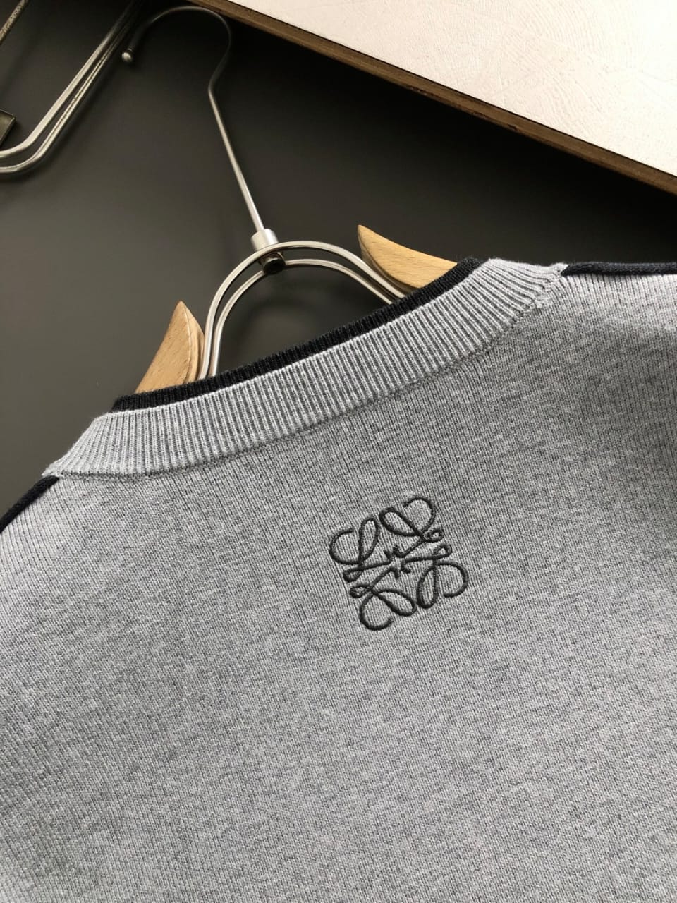 Loewe Panel-Trim Sweater - Grey