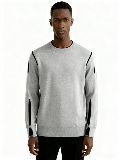 Loewe Panel-Trim Sweater - Grey