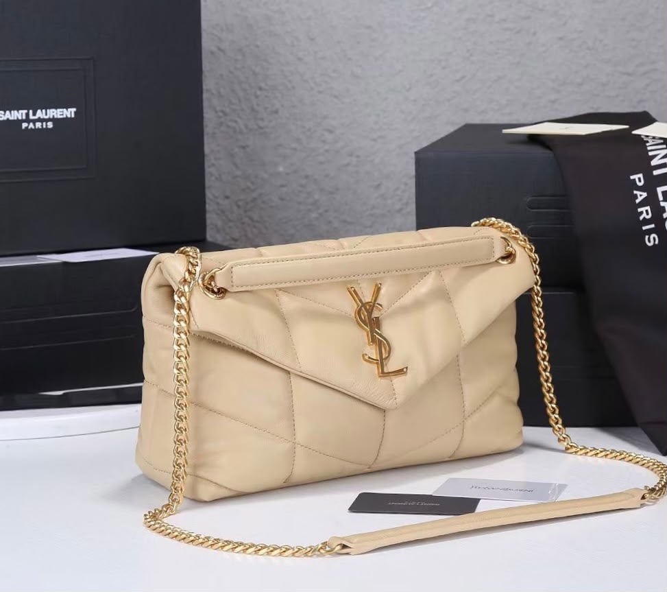YSL Shoulder Bag - Beige