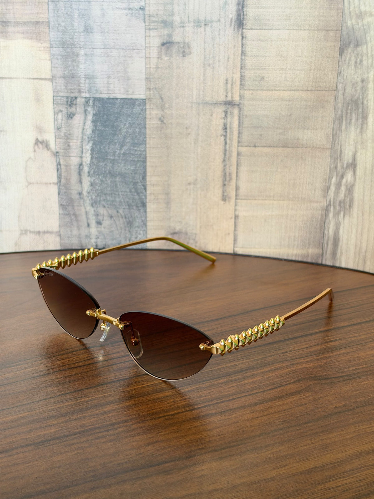 Cartier Aviator Studded-Temple Sunglasses - 