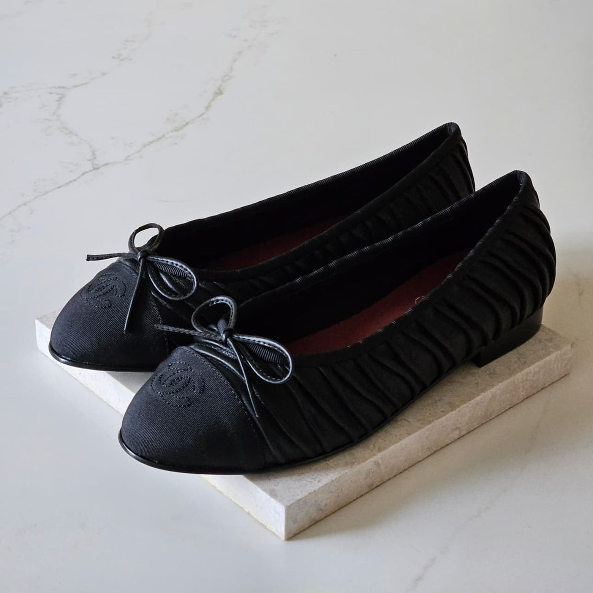 Chanel Pleated Ballerina - Black
