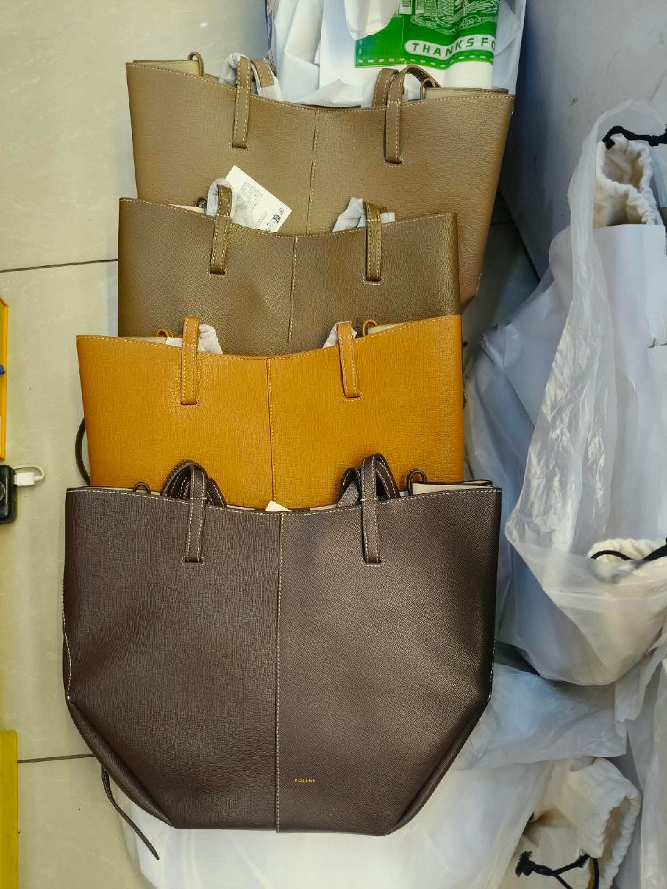 Polène Tote Bag - Dark Brown