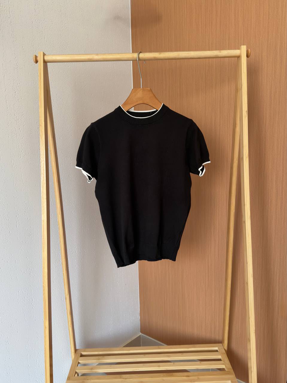 Zegna Knitted T-Shirt - Black, White