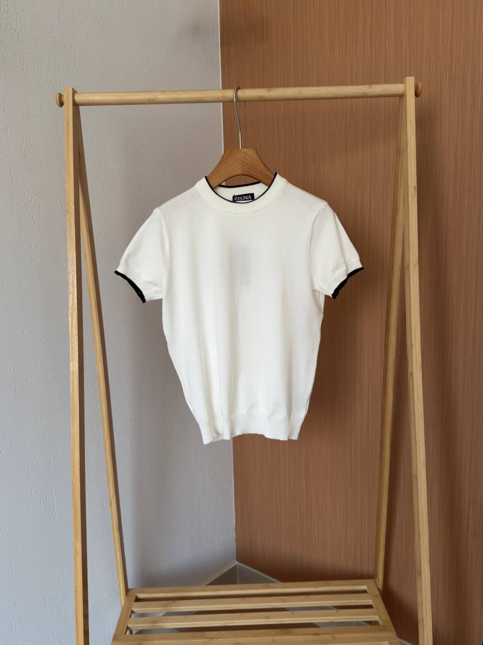 Zegna Knitted T-Shirt - Black, White