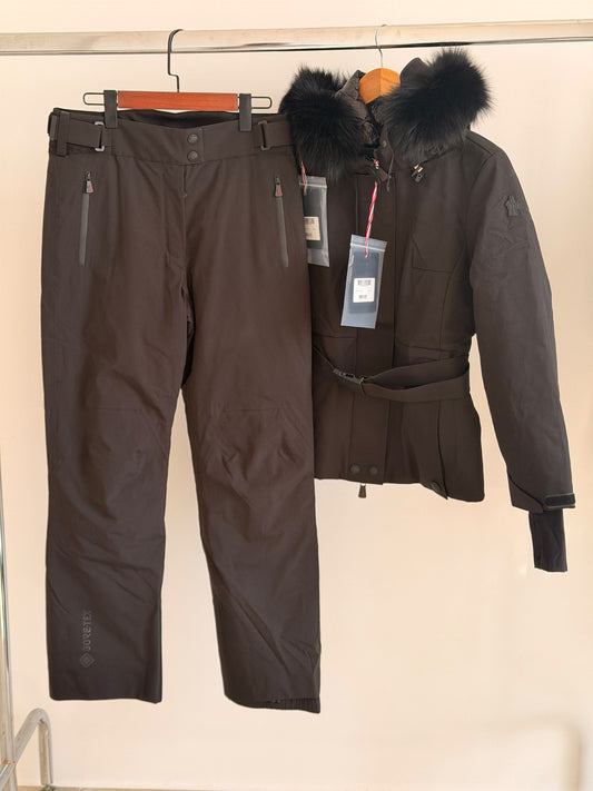 Moncler Belted Hooded Jacket - Dark Grey