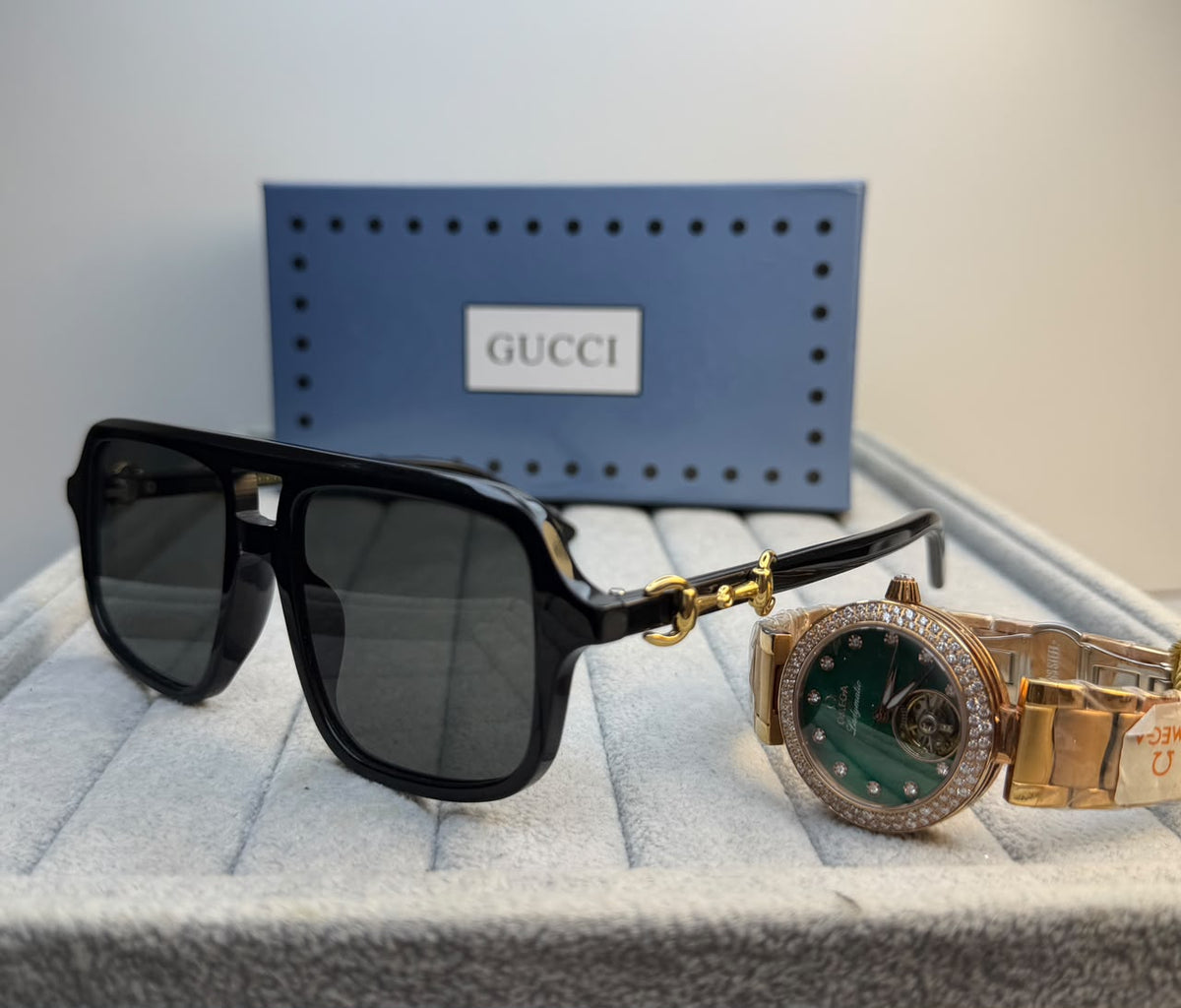 Gucci Horsebit-Detail Square Sunglasses - 