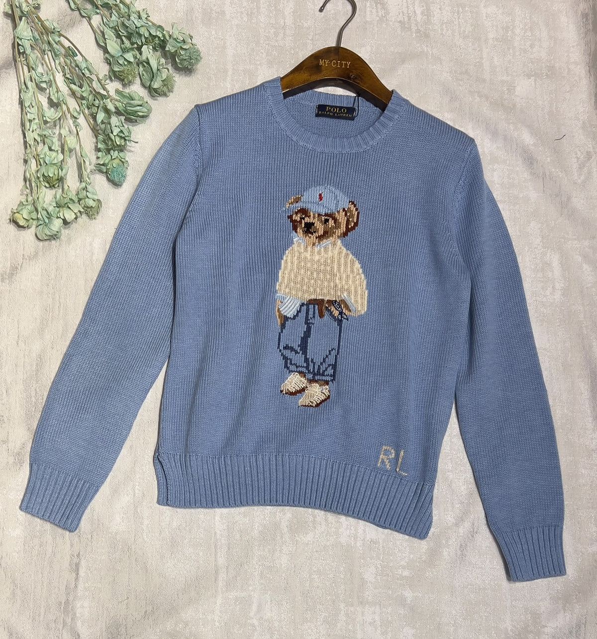 Polo Ralph Lauren Cap Bear Sweater - Blue