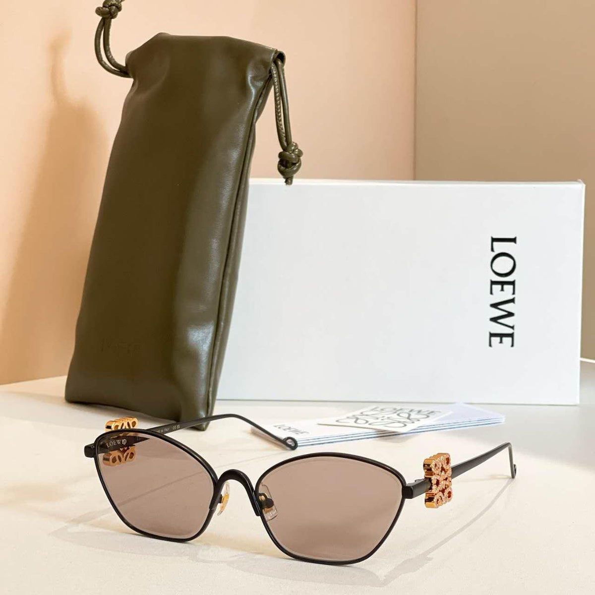 Loewe Slim Metal Frame Sunglasses - 