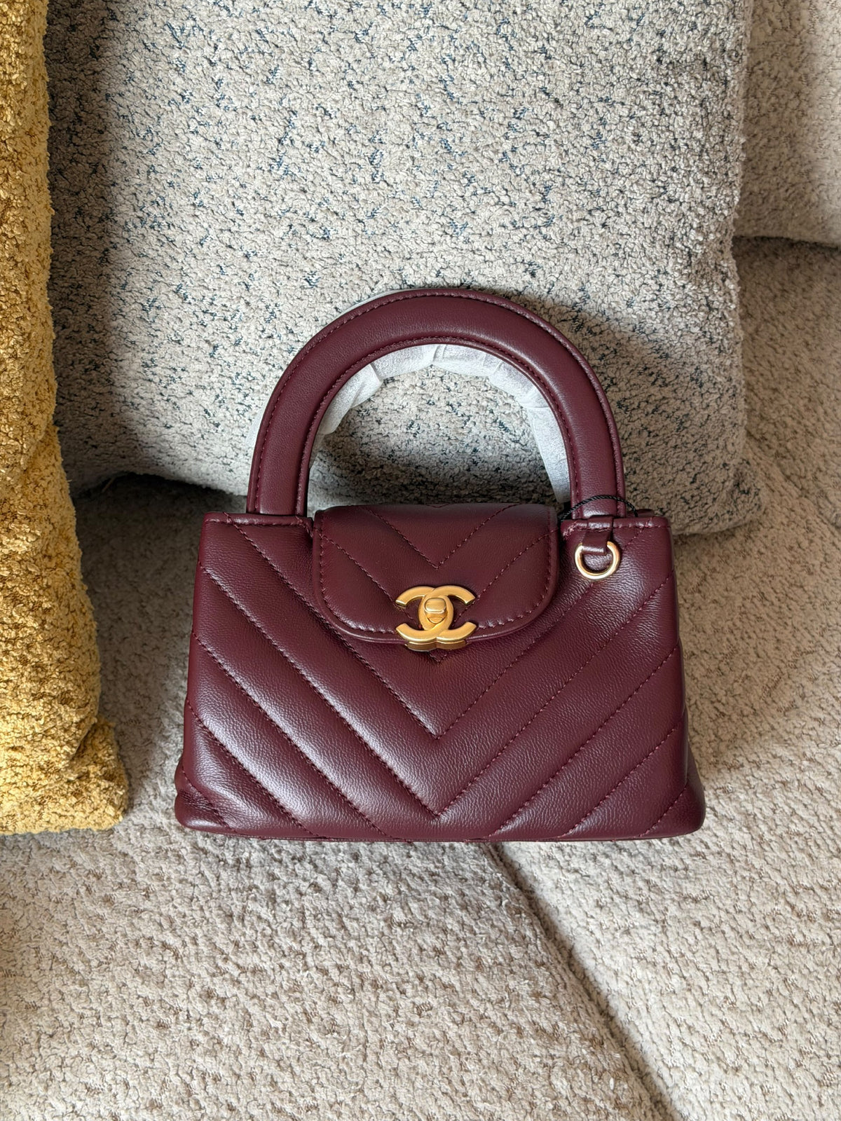 Chanel Handbag - Burgundy, White, Black