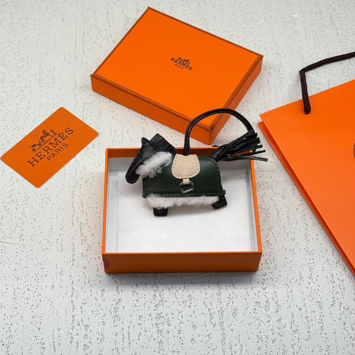 Hermès Buckle Horse Bag Charm - Green
