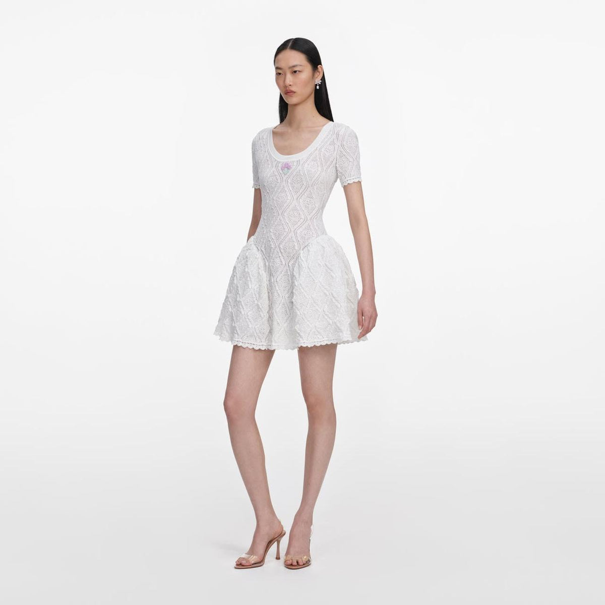 Self-Portrait Dress - White