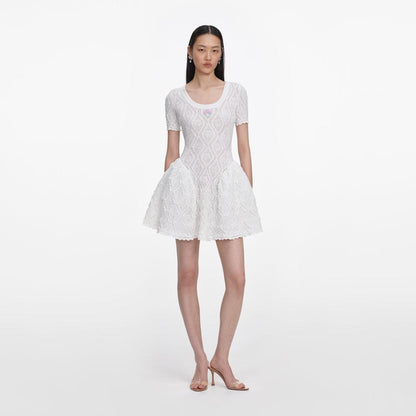 Self-Portrait Dress - White