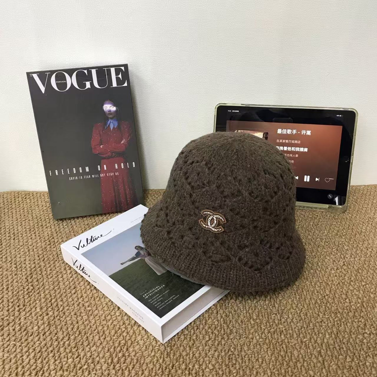 Chanel Hat - Dark Brown