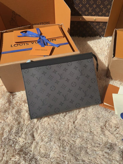 Louis Vuitton Clutch - Grey, Black Monogram, Grey Monogram, Brown Monogram