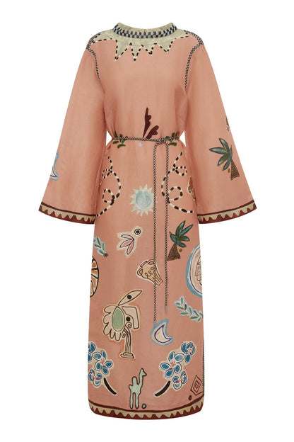 Alemais Kaftan Dress - Pink