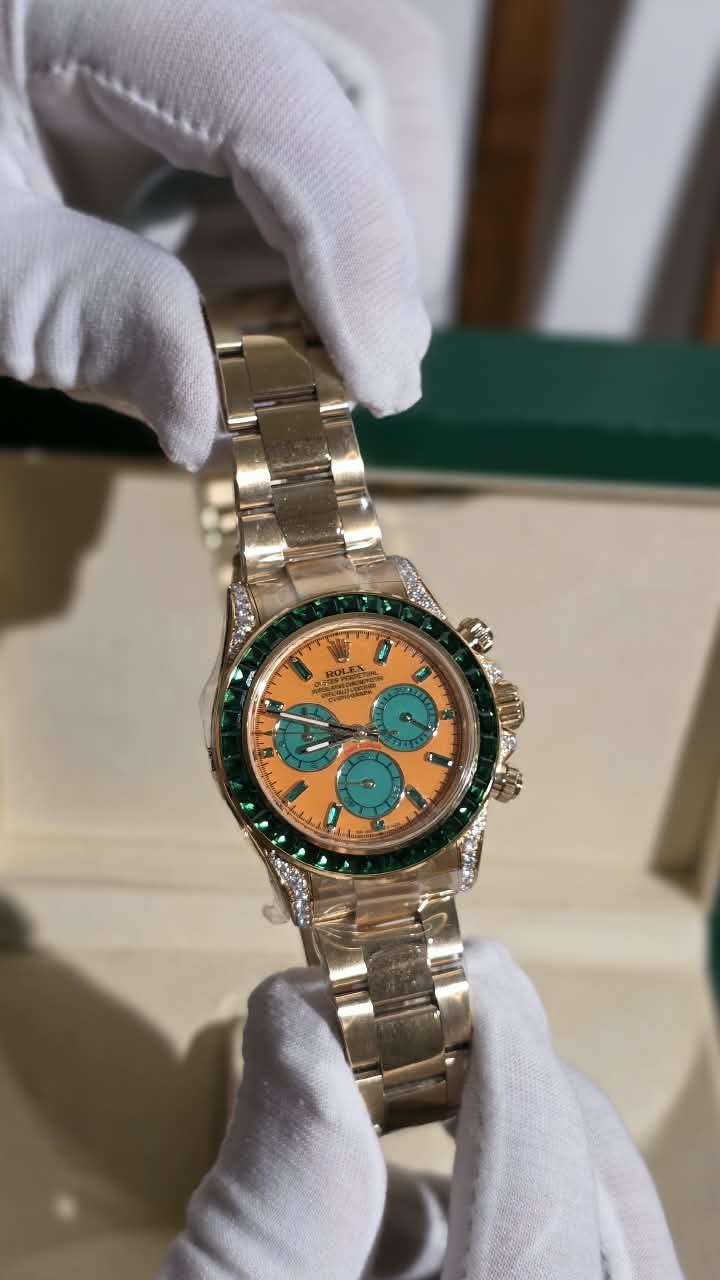 Rolex Watch - Gold & Orange