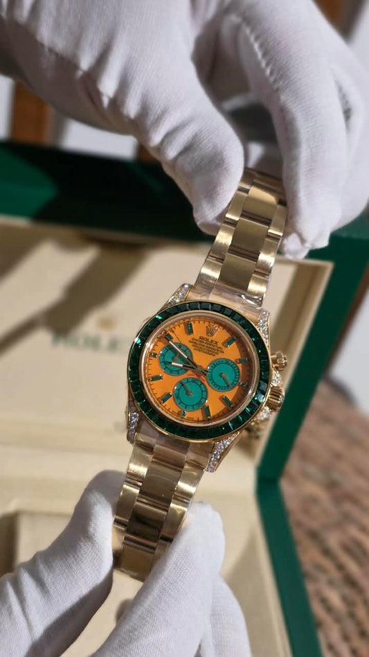 Rolex Watch - Gold & Orange