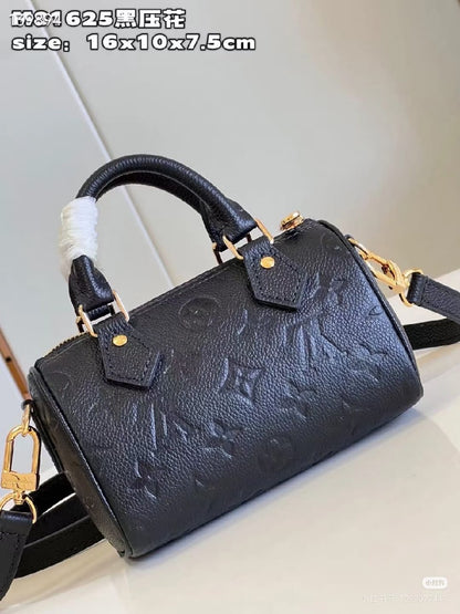 Louis Vuitton Speedy Bag - Black Embossed