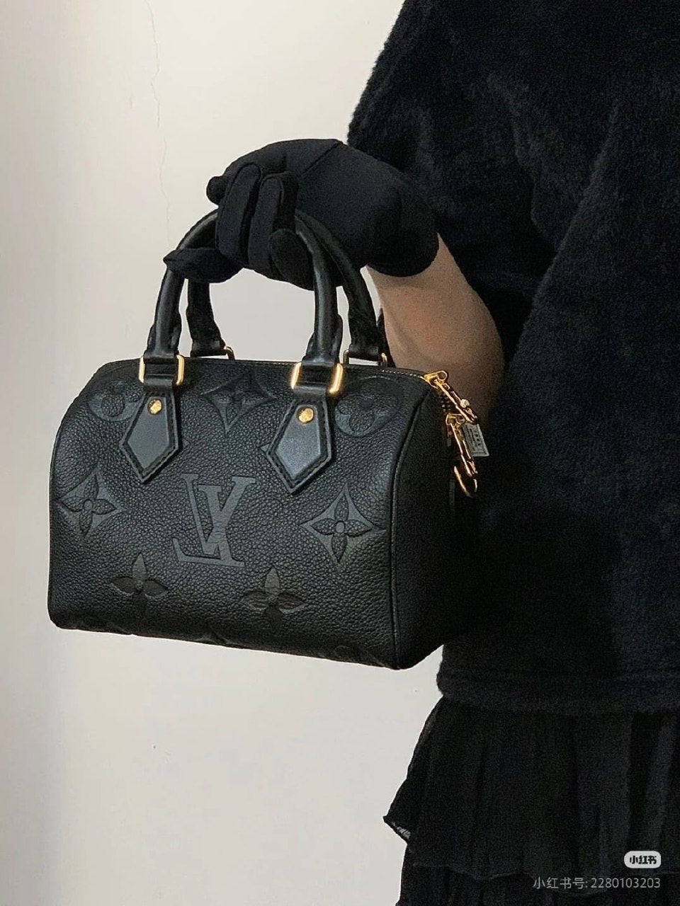 Louis Vuitton Speedy Bag - Black Embossed