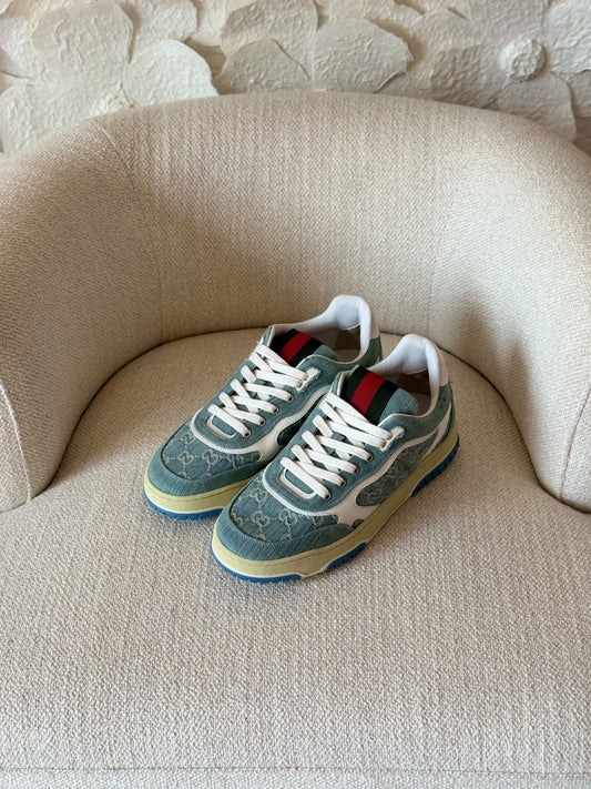 Gucci Re-Web Sneakers - Blue, Brown, Black