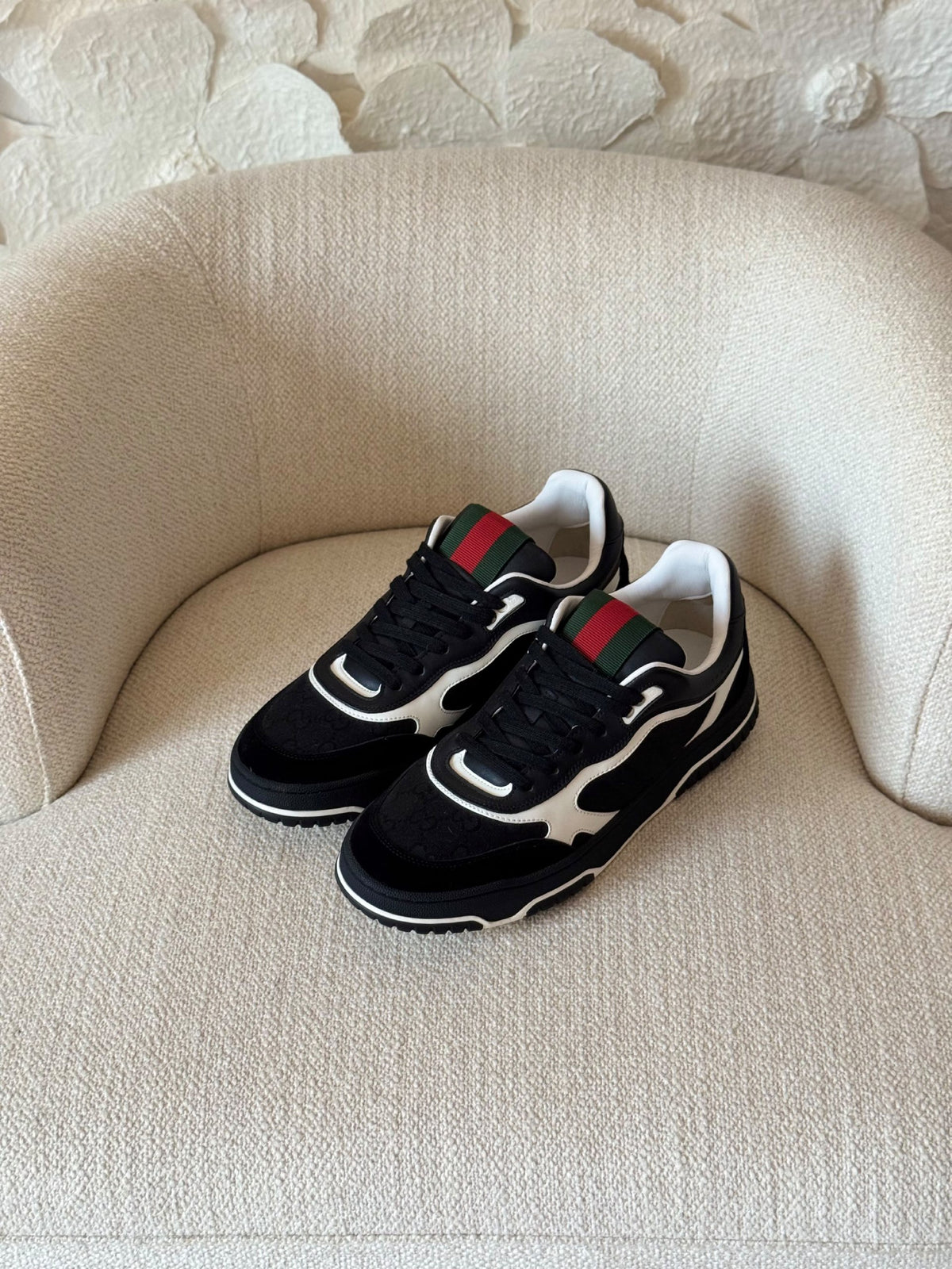 Gucci Re-Web Sneakers - Blue, Brown, Black