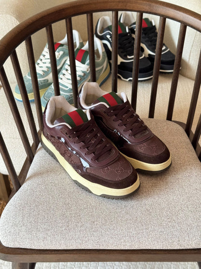 Gucci Re-Web Sneakers - Blue, Brown, Black
