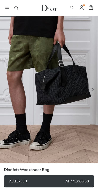 Christian Dior Jett Travel Bag - Black