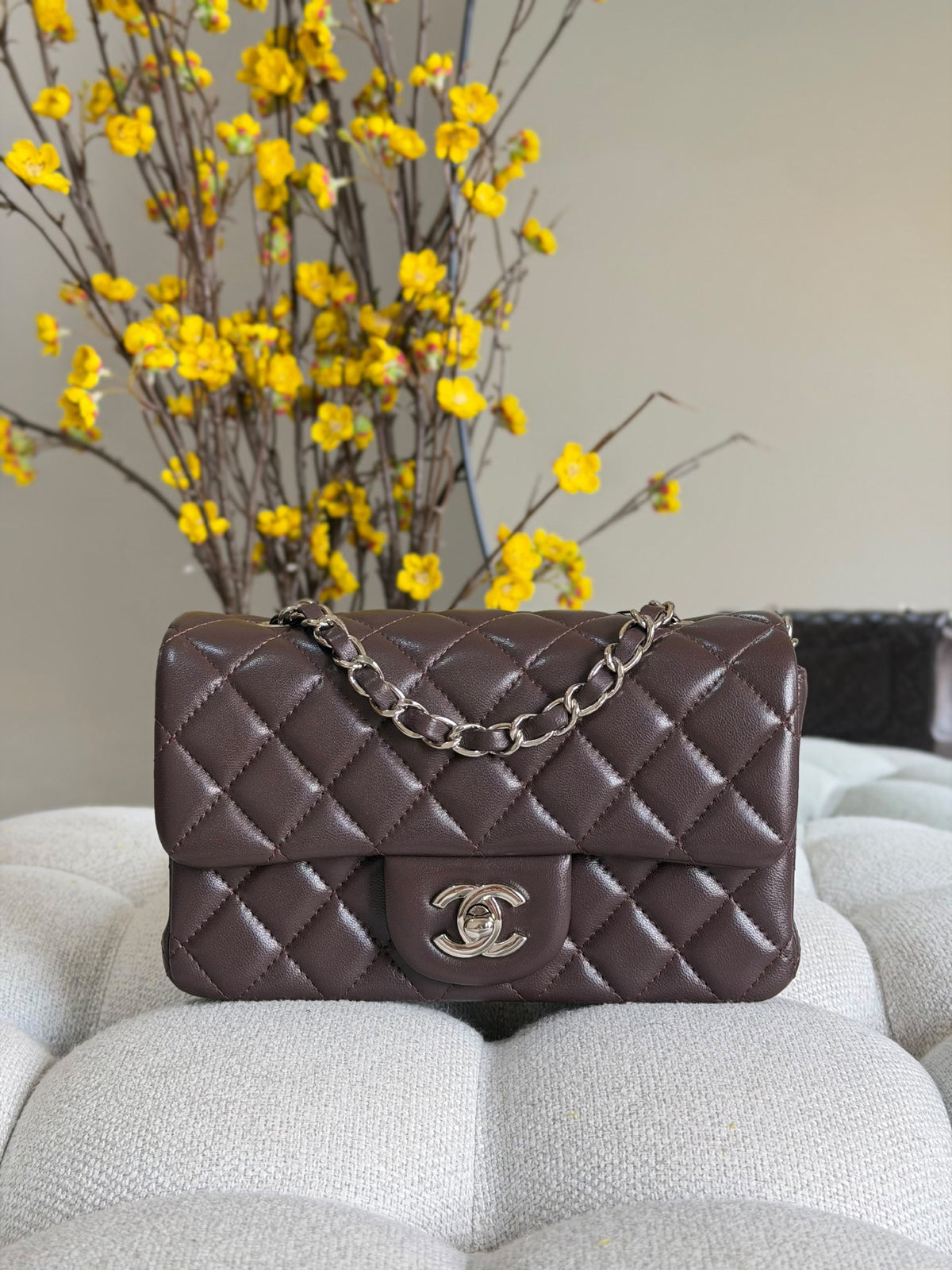 Chanel Quilted Flap Shoulder Bag - Dark Brown