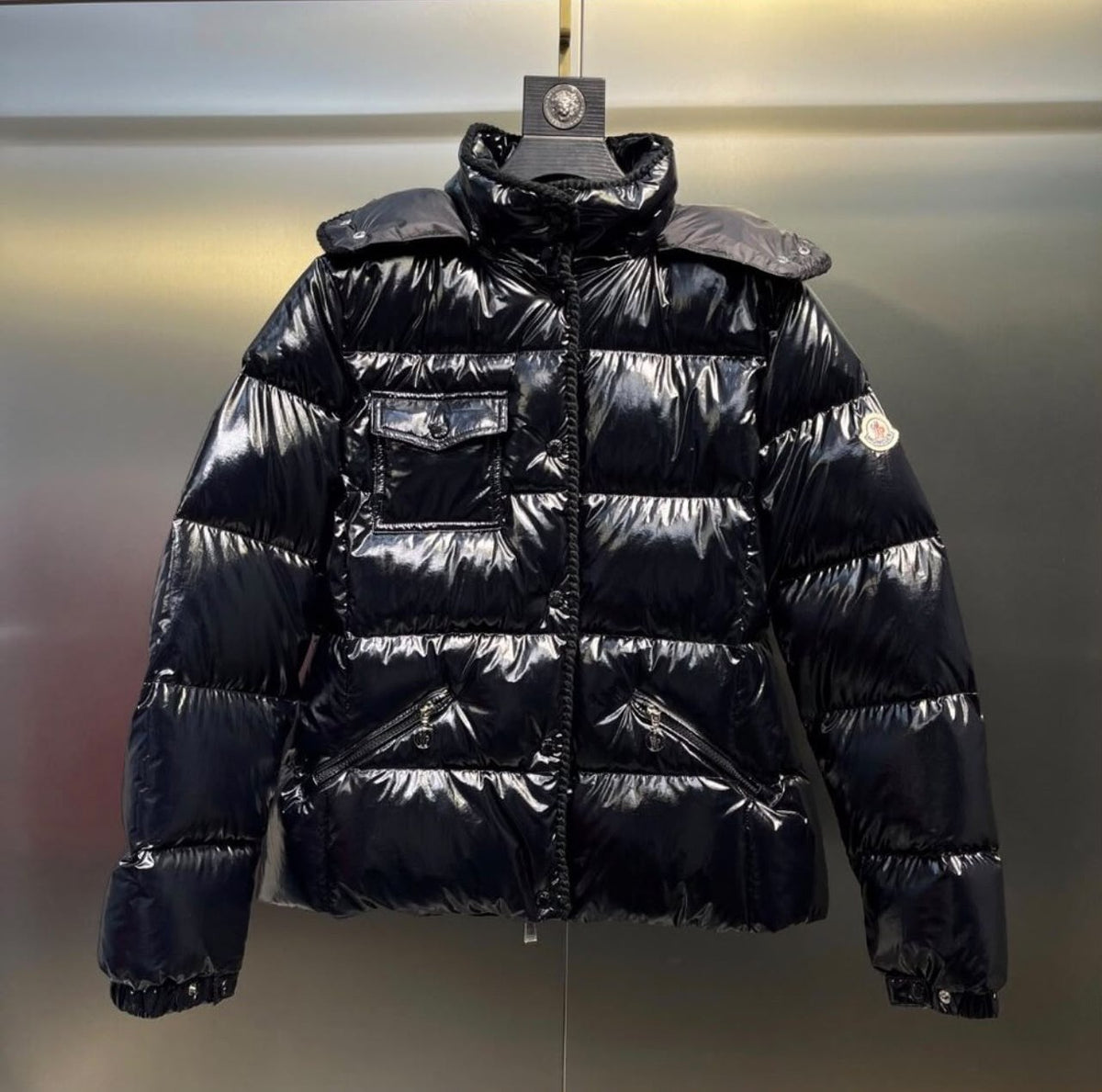 Moncler Chest-Pocket Puffer Jacket - Black