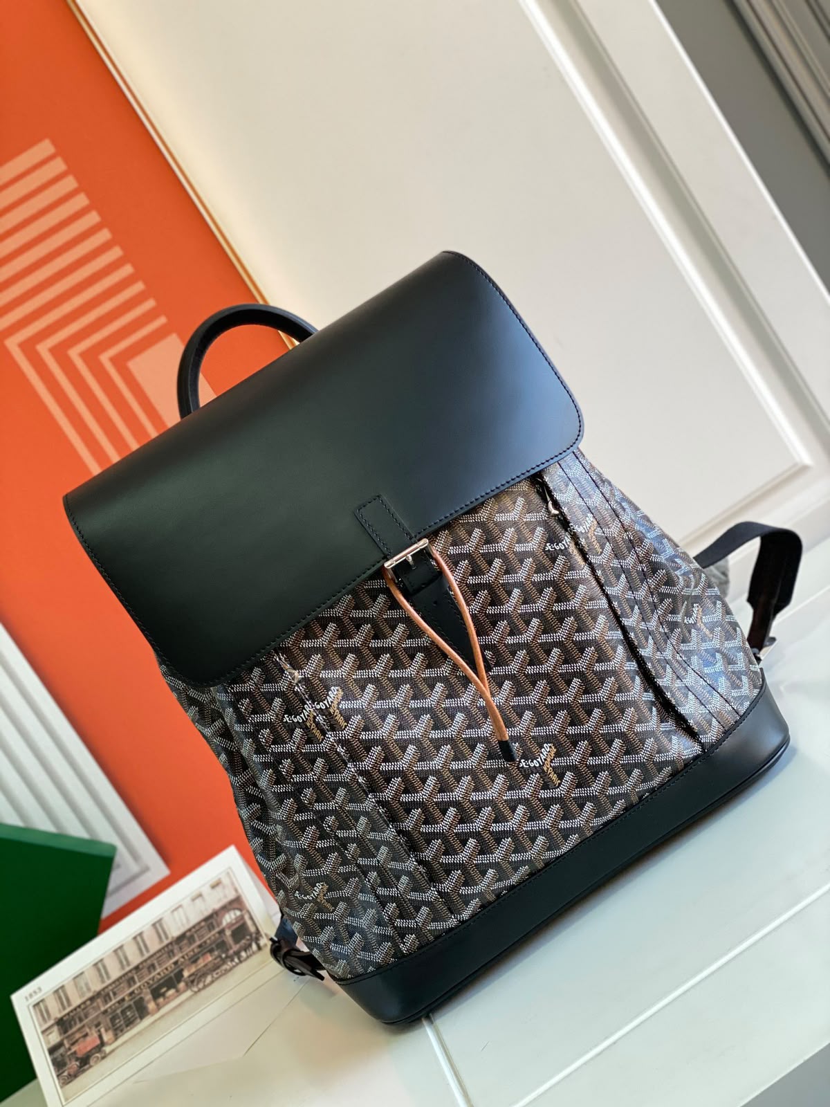 Goyard Flap Backpack - Black