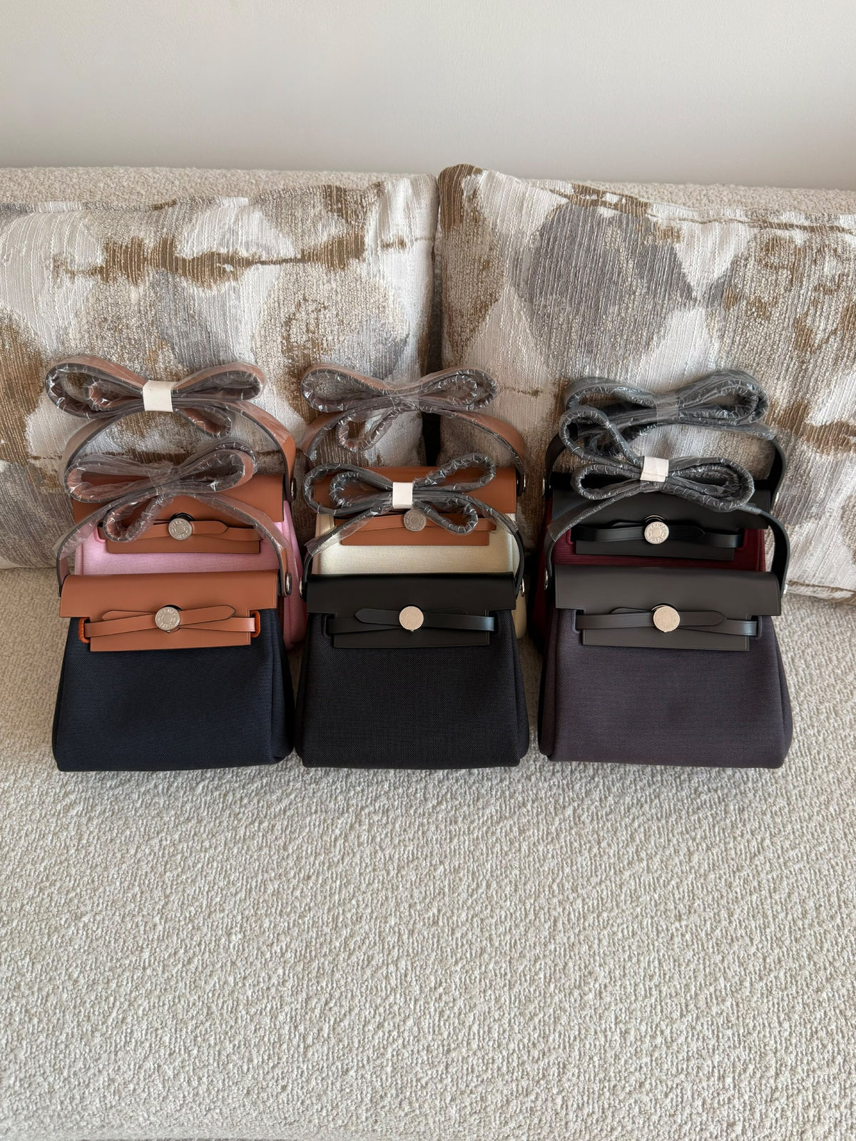 Hermès Shoulder Bag - Dark Grey, Navy, Pink, White, Burgundy, Black