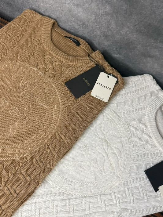 Versace Sweater - White, Beige
