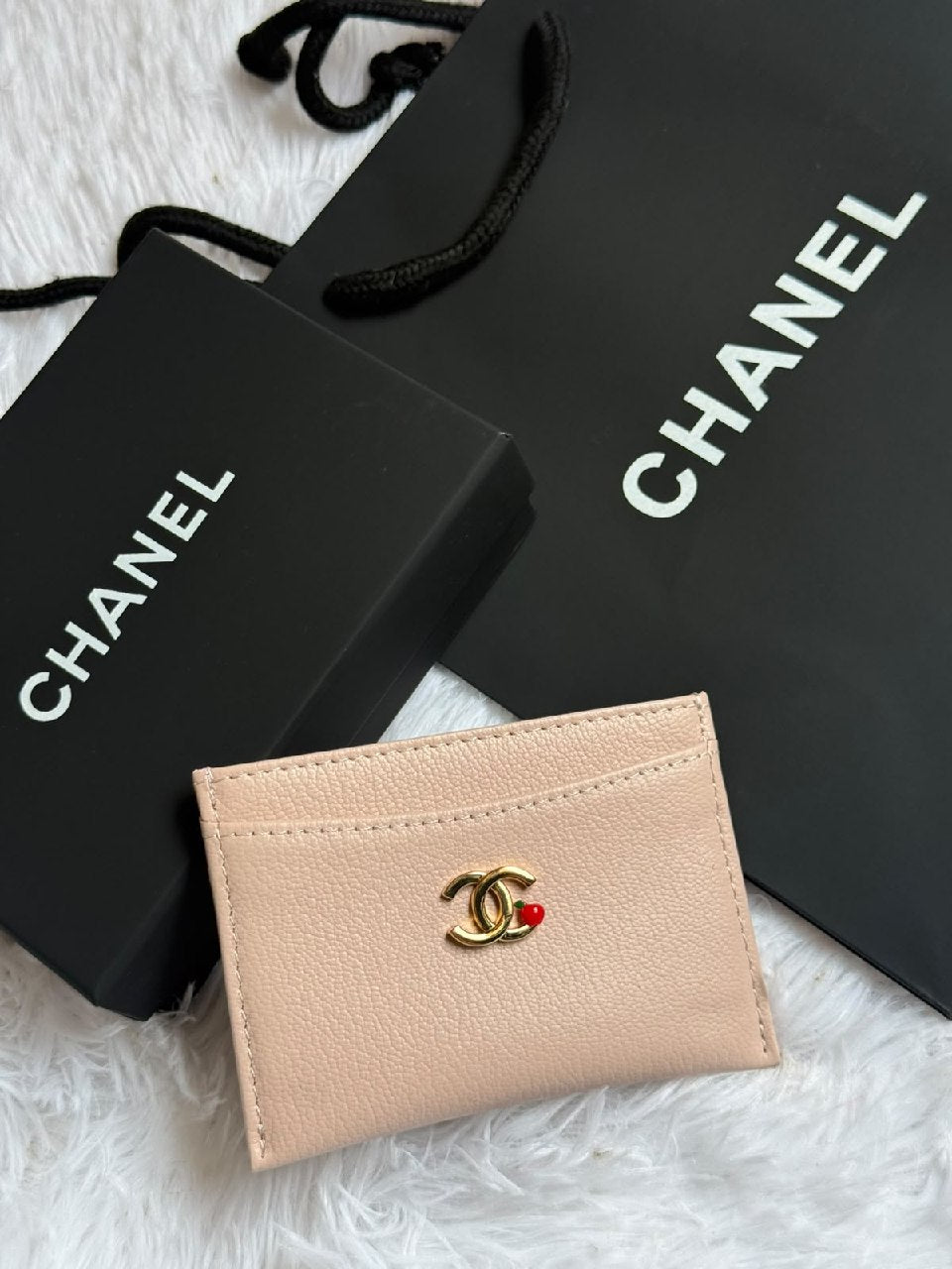 Chanel Card Holder - Beige