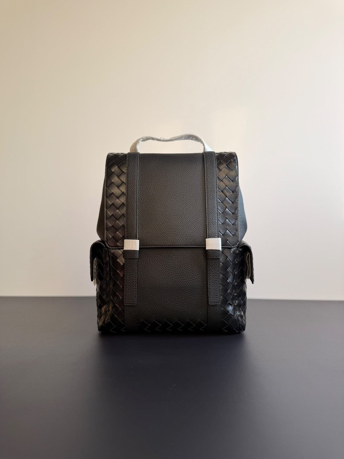 Bottega Veneta Panel Backpack - Black